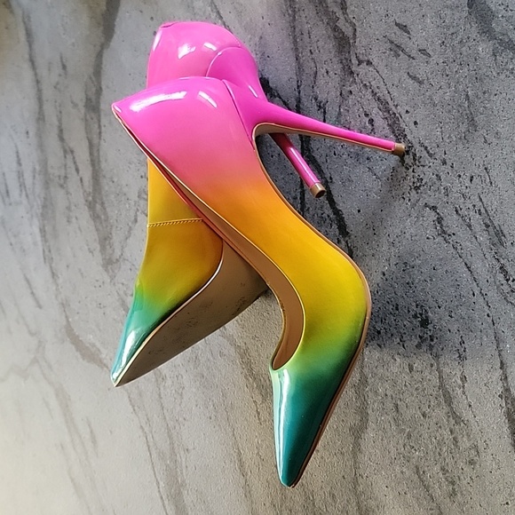 Steve Madden Shoes - Steve Madden Zaney High Heel Pumps Synthetic Leather Rainbow Size 7.5M